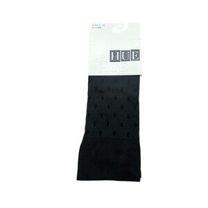 HUE Black Patterned Knee High Socks